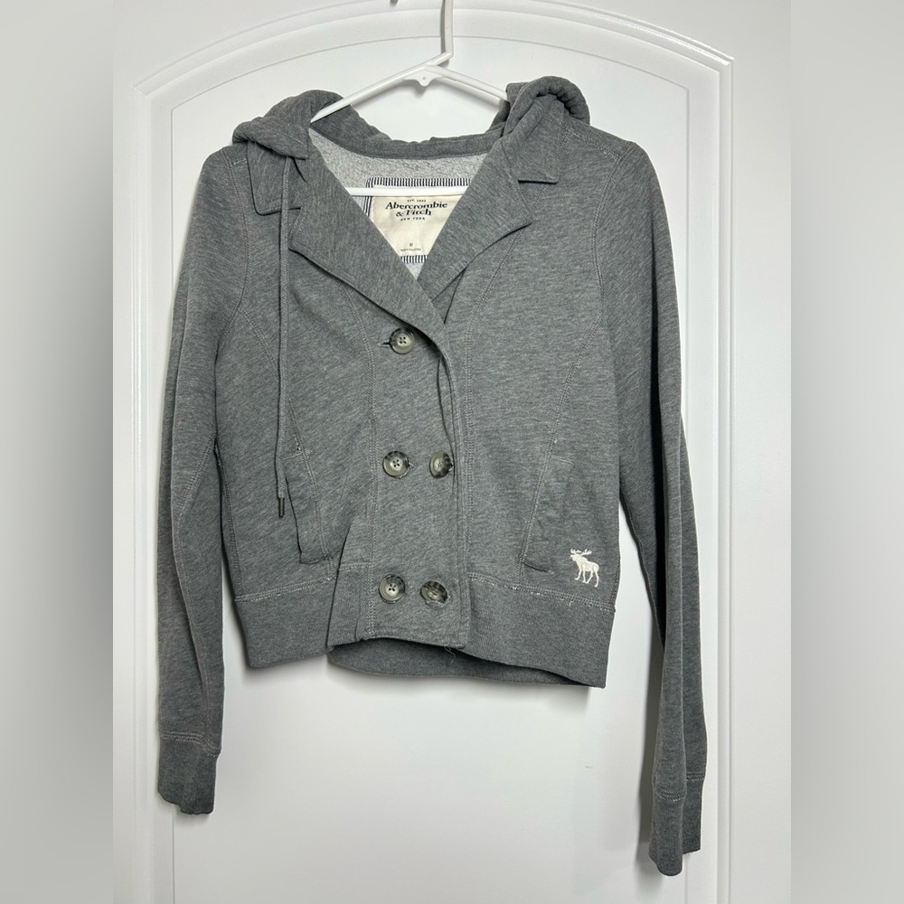 Abercrombie & Fitch vintage Charcoal Double-Breasted Jacket size medium y2k 90s